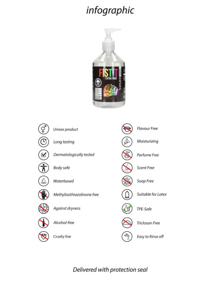Extra Thick Lubricant - Rainbow - 17 fl oz / 500 ml - Pump