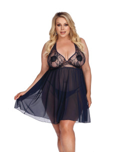 PANDORA BLACK ( CHEMISE/HALKA ) L+