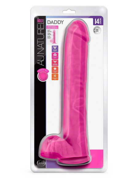 AU NATUREL BOLD DADDY 14" DILDO PINK