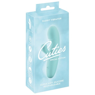 Wibrator Softies Mini Rabbit – zakrzywiony silikon, podwójna stymulacja punktu G i łechtaczki, 15,5 cm - 1
