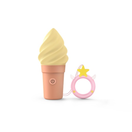 Wibrator łechtaczkowy Cand'Ice Vanilla Pop - 10 trybów wibracji, silikon i ABS, długość 10 cm - 1
