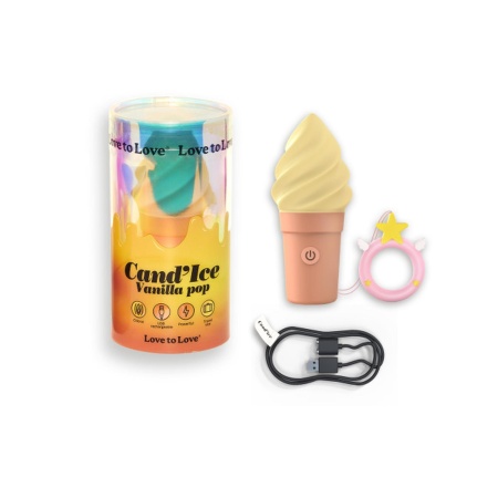 Wibrator łechtaczkowy Cand'Ice Vanilla Pop - 10 trybów wibracji, silikon i ABS, długość 10 cm - 5