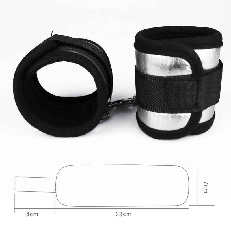 Kajdanki Neoprenowe Struggle My Handcuff 21-25 cm Srebrne - 5