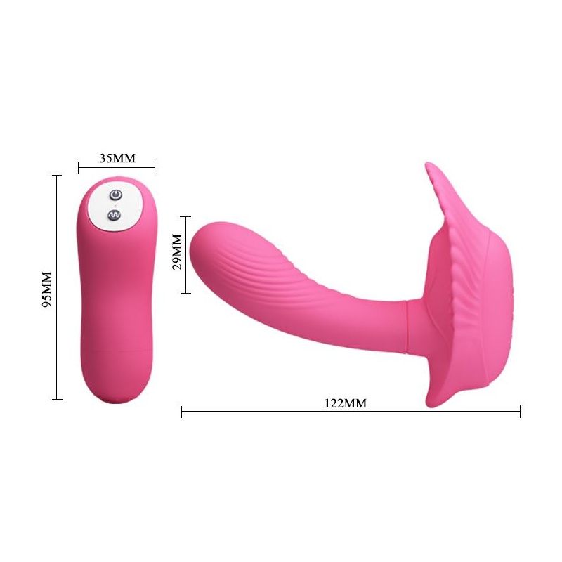Wibrator muszlowy Powerful Shell Stimulator – 30 trybów wibracji, pilot, dł. 21 cm - 6