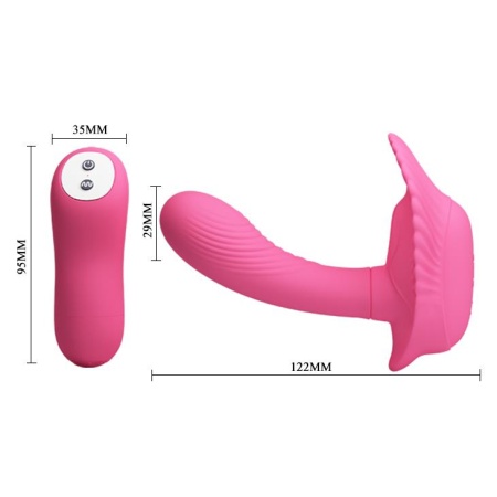 Wibrator muszlowy Powerful Shell Stimulator – 30 trybów wibracji, pilot, dł. 21 cm - 6