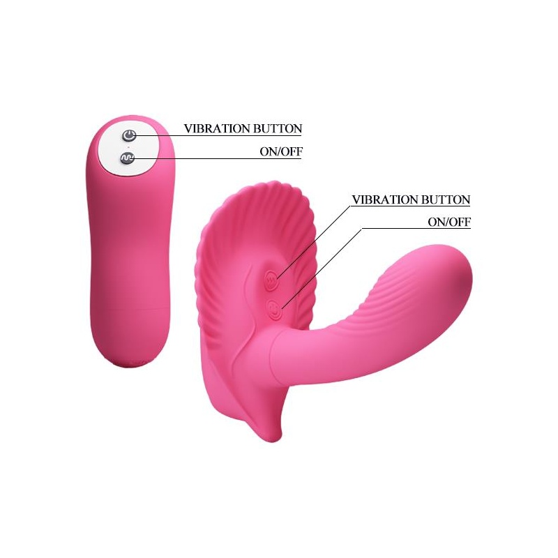 Wibrator muszlowy Powerful Shell Stimulator – 30 trybów wibracji, pilot, dł. 21 cm - 7