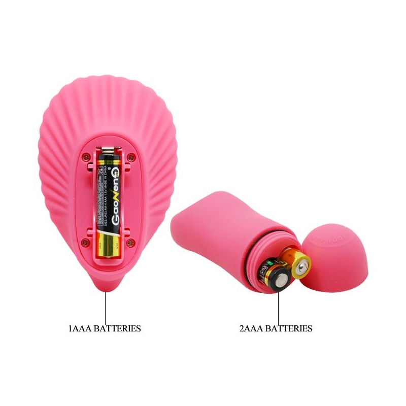 Wibrator muszlowy Powerful Shell Stimulator – 30 trybów wibracji, pilot, dł. 21 cm - 8