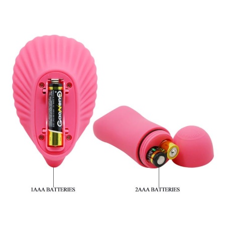 Wibrator muszlowy Powerful Shell Stimulator – 30 trybów wibracji, pilot, dł. 21 cm - 8