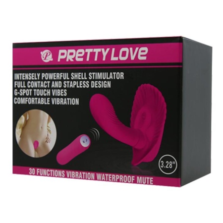 Wibrator muszlowy Powerful Shell Stimulator – 30 trybów wibracji, pilot, dł. 21 cm - 9