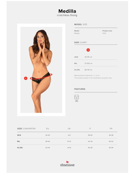 Medilla stringi otwarte   XS/S