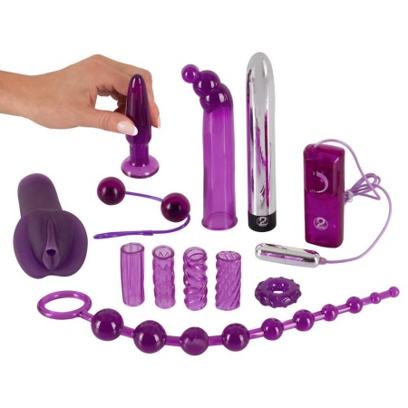 Zestaw Erotyczny Surprise Surprise 12-częściowy z Wibratorem 17 cm i Nakładką +4 cm - 2