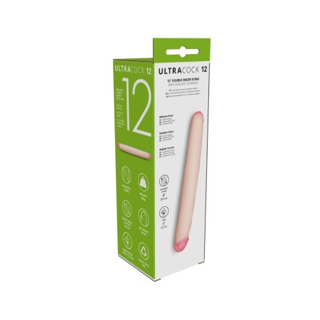 Dildo Dwustronne Ultra Cock Double Ended - Bezszwowa, Elastyczna Konstrukcja, 30,5 cm (12") - 4
