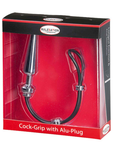 MALESATION Cock-Grip with Alu-Plug medium, chrome