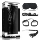 4-elementowy zestaw BDSM Deluxe Bondage Kit czarny - 1