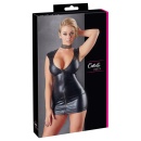 Wet Look Dress with Zip - 1