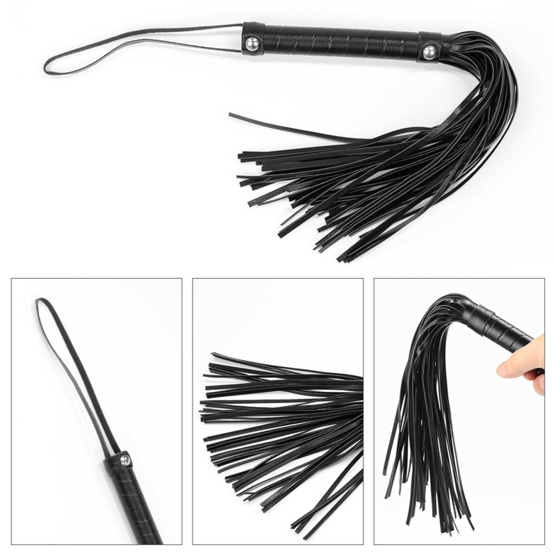 Zestaw BDSM Deluxe Bondage Kit - Kajdanki, Knebel, Pejcz 25 cm - 4