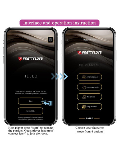 PRETTY LOVE - Baird, 12 vibration functions Mobile APP Long-distance Control