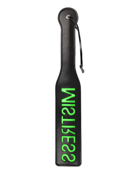 'Mistress'' Paddle - Glow in the Dark - Black/Neon Green