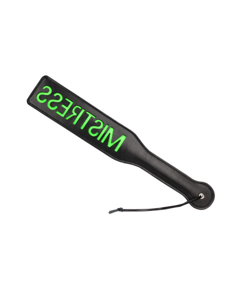 'Mistress'' Paddle - Glow in the Dark - Black/Neon Green