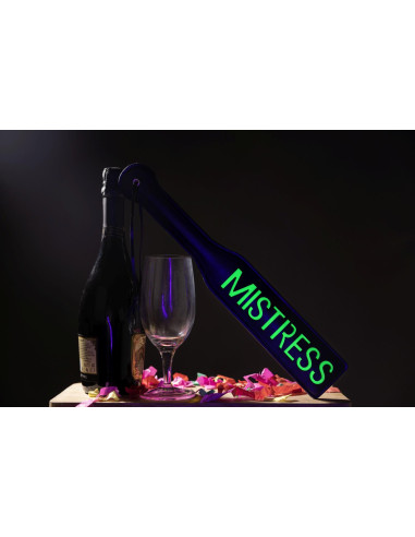 'Mistress'' Paddle - Glow in the Dark - Black/Neon Green