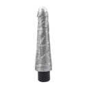 Realistyczny wibrator Johnny Boner-Silver z żyłkowaną główką i regulacją kółkiem, długość 23 cm, średnica 4,8 cm - 2