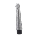 Realistyczny wibrator Johnny Boner-Silver z żyłkowaną główką i regulacją kółkiem, długość 23 cm, średnica 4,8 cm - 3