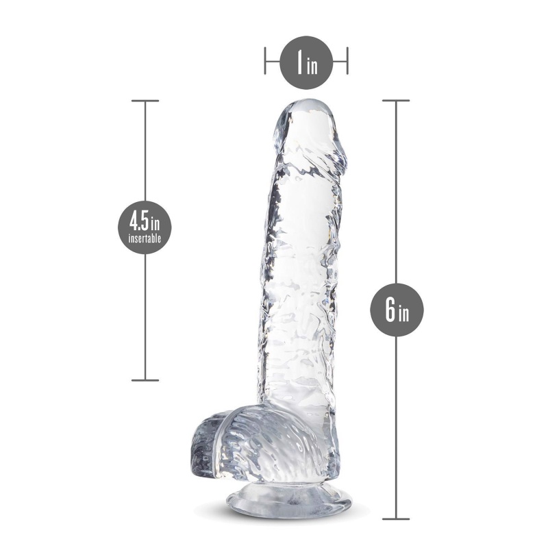 Dildo Realistyczny Crystalline Diamond z Przyssawką TPE 15,2 cm - 4