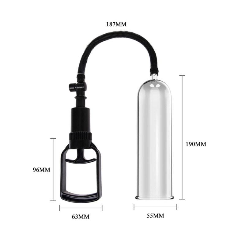 Pompa próżniowa Penis Pump z ręcznym mechanizmem i podziałką pomiarową - 5