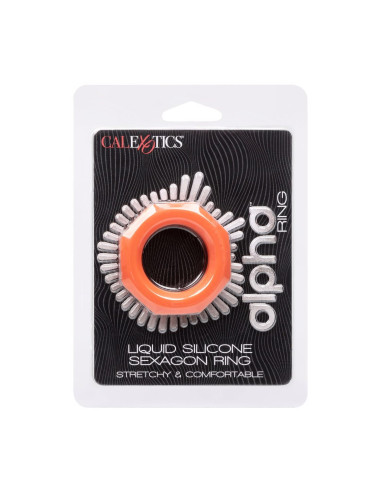 Alpha Sexagon Ring Orange