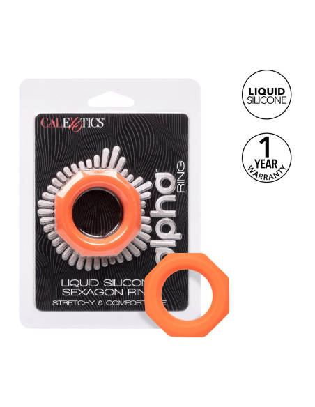 Alpha Sexagon Ring Orange