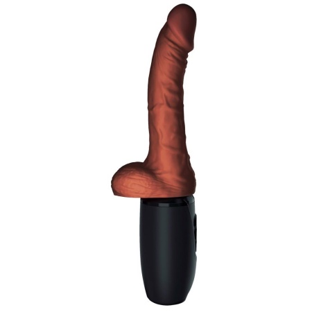 Wibrator realistyczny King Cock Plus 7.5 Thrusting z jądrami, funkcja pchnięć i podgrzewania, 29,7 cm - 5