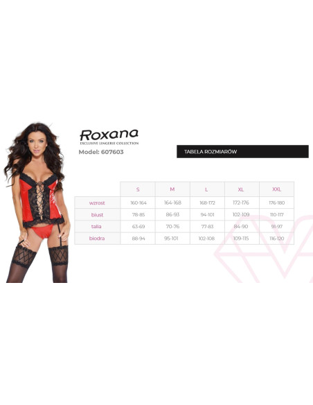 Gorset i stringi 6077 red S