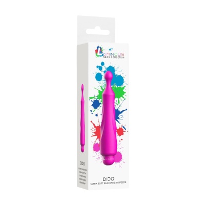 Wibrator pociskowy Dido Fuchsia z 10 prędkościami i silikonową nasadką, 12,9 cm - 1
