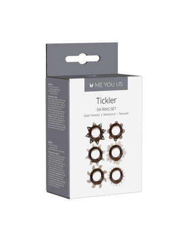 Pierścień- Tickler Set Textured Ring Smoke