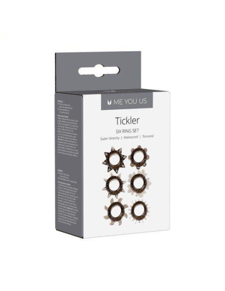 Pierścień- Tickler Set Textured Ring Smoke