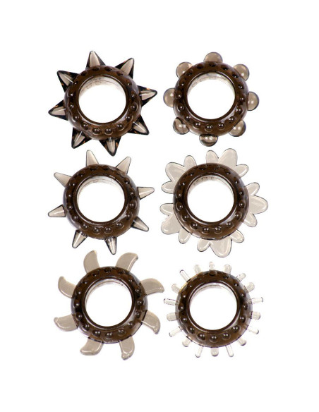 Pierścień- Tickler Set Textured Ring Smoke