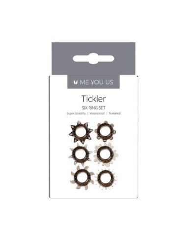 Pierścień- Tickler Set Textured Ring Smoke