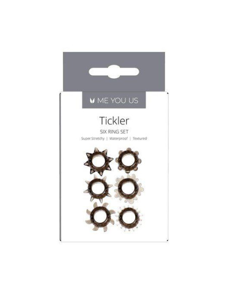 Pierścień- Tickler Set Textured Ring Smoke