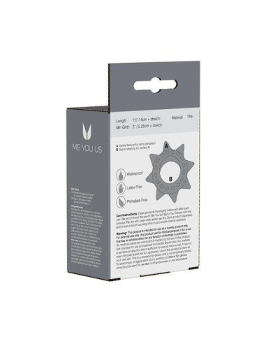 Pierścień- Tickler Set Textured Ring Smoke