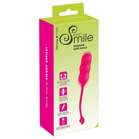 Kulki gejszy Shaking Love Balls – silikonowe, ładowalne USB, z magnesem pulsacyjnym w 9 trybach, długość 21 cm - 1