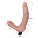 Strapless Strap-on IJOY z wibracją 21 cm Beżowy - 6