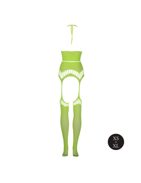 Two Piece with Crop Top and Stockings - Green - XS/XL