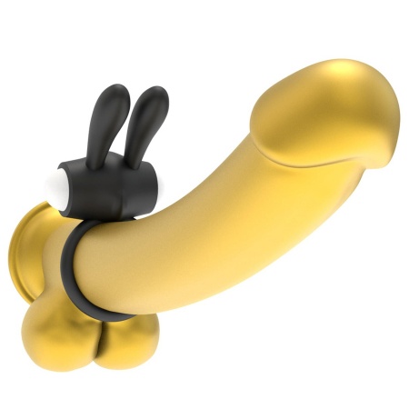 Wibracyjny pierścień na penisa Power Clit 7,5 cm, czarny - 2