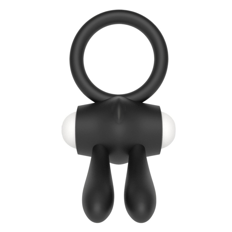 Wibracyjny pierścień na penisa Power Clit 7,5 cm, czarny - 3