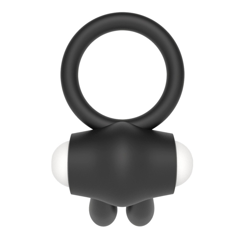 Wibracyjny pierścień na penisa Power Clit 7,5 cm, czarny - 5