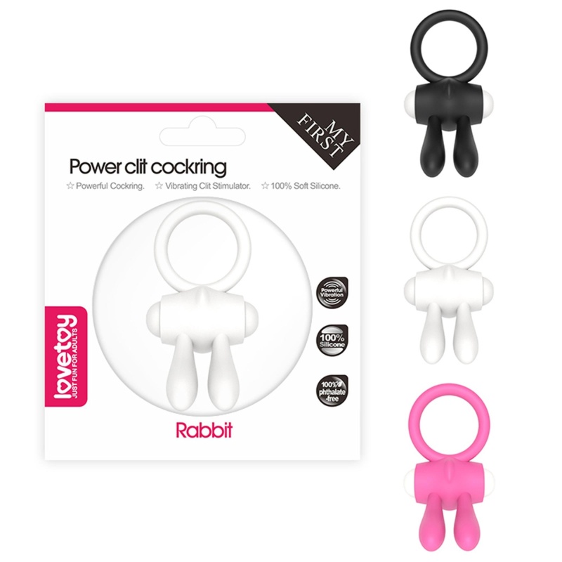 Wibracyjny pierścień na penisa Power Clit 7,5 cm, czarny - 7