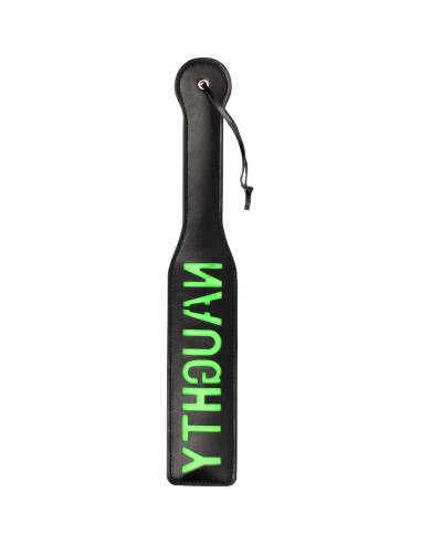 'Naughty'' Paddle - Glow in the Dark - Black/Neon Green
