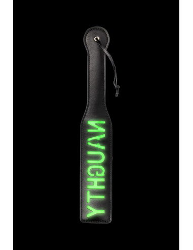 'Naughty'' Paddle - Glow in the Dark - Black/Neon Green