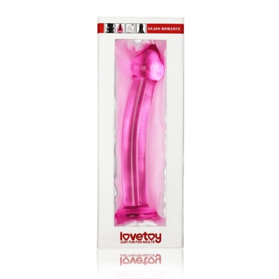Szklane dildo 7.5 Glass Romance Pink 19 cm różowe - 1 2