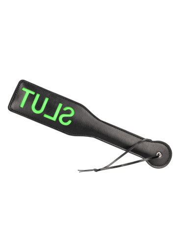 'Slut'' Paddle - Glow in the Dark - Black/Neon Green